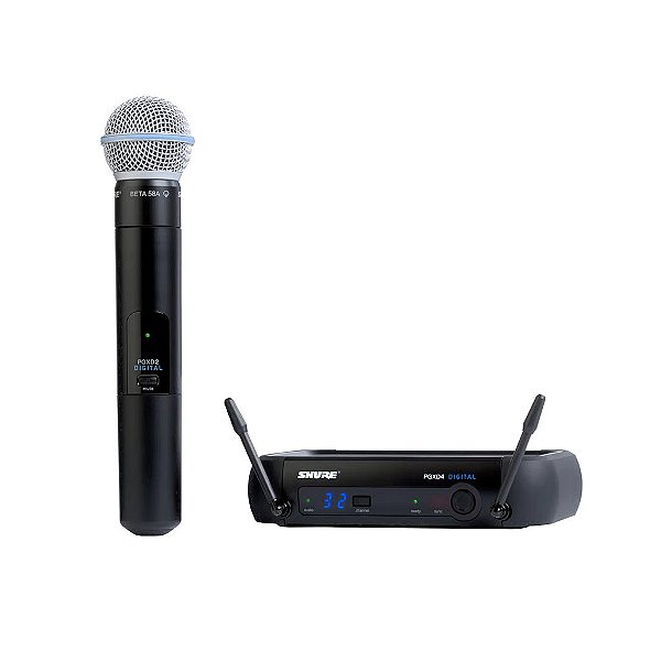 Microfone Profissional Sem Fio Pgxd24/beta 58-x8 - Shure