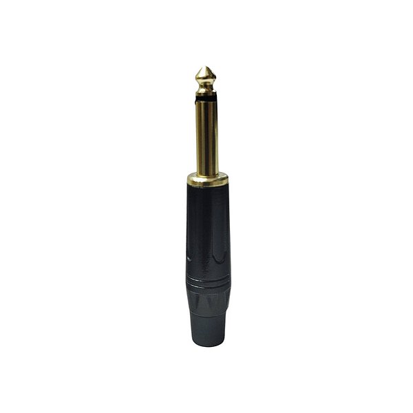 Conector P10 Mono Dourado Cs503 Bk - Custom Sound