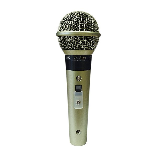 Microfone De Mão Profissional Sm58 Plus Champanhe – Leson