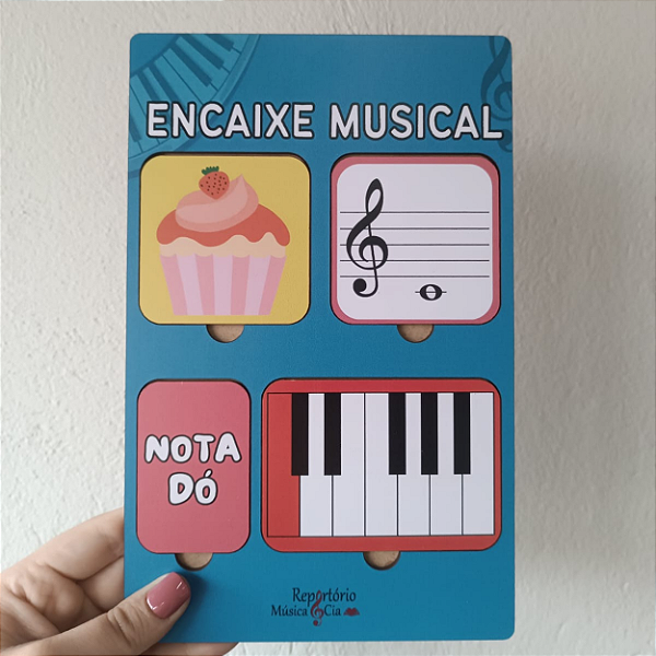 Jogo em MDF: Encaixe Musical (Clave de Sol)