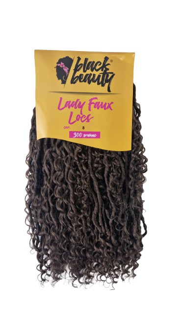 Lady  Faux Locs   Black Beauty Cor 8