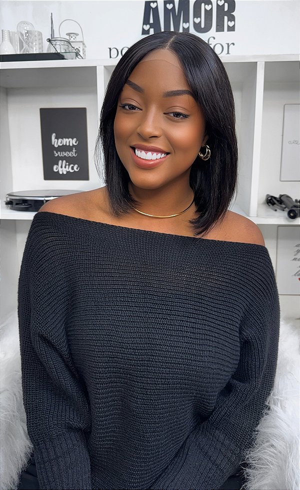 Lace Front Cabelo Humano HD - "Elis" 30 cm