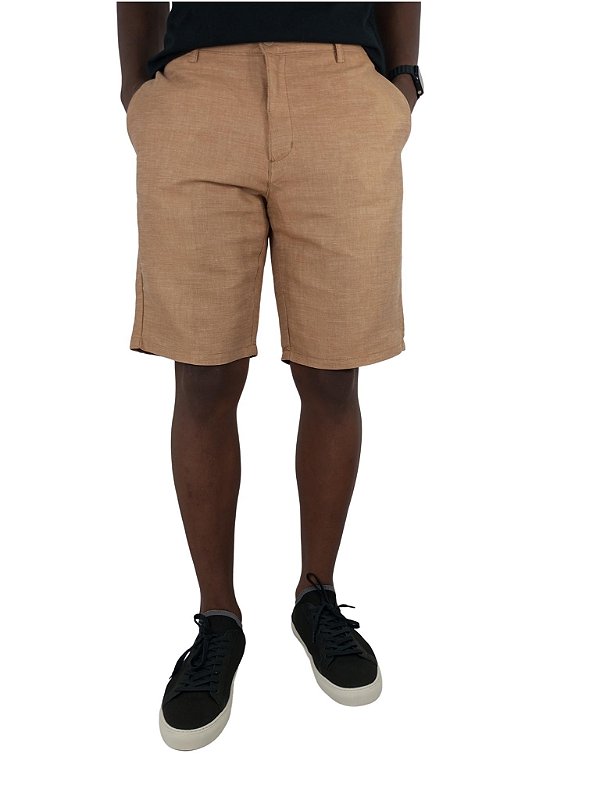 Bermuda Casual Linho Com Algodão
