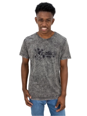 Camiseta Bordada e Marmorizado