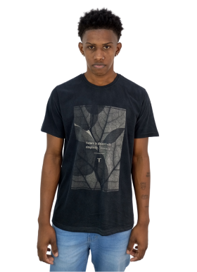 Camiseta Elaborada Folhas Corrosão