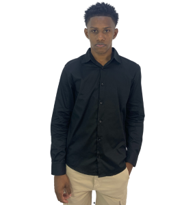 Camisa Lisa (ML) Algodão Com Elastano