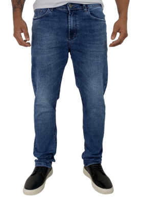 Calça Slim Bolso Trans. Com Filigrana