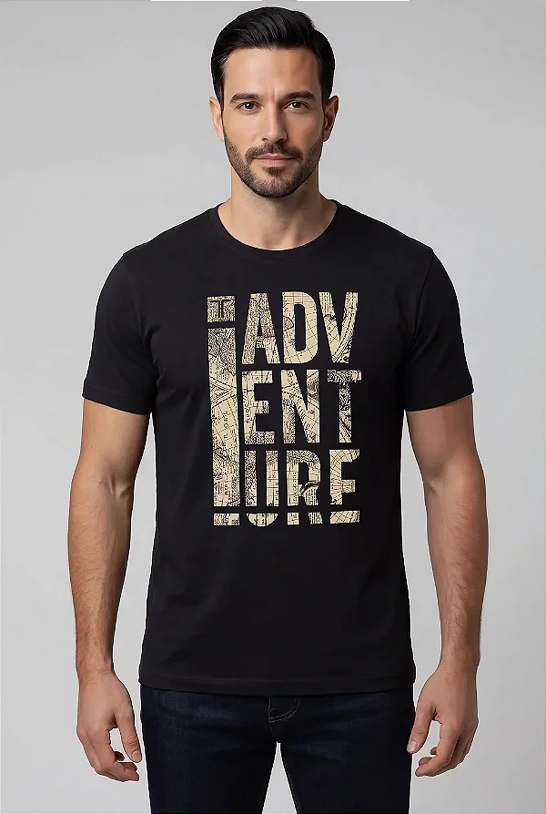 Camiseta Elaborada Adventure Mapa
