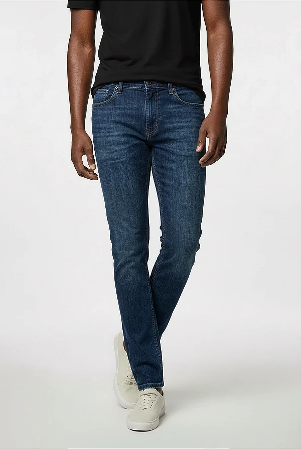 Calça Jeans Slim Used Oxybig Laser