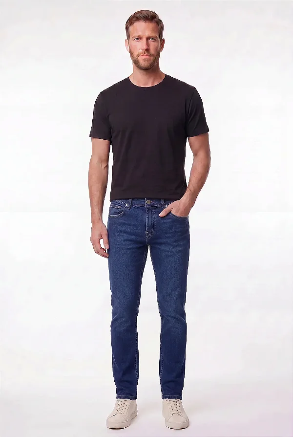 Calça Slim Stone Esmerilhado