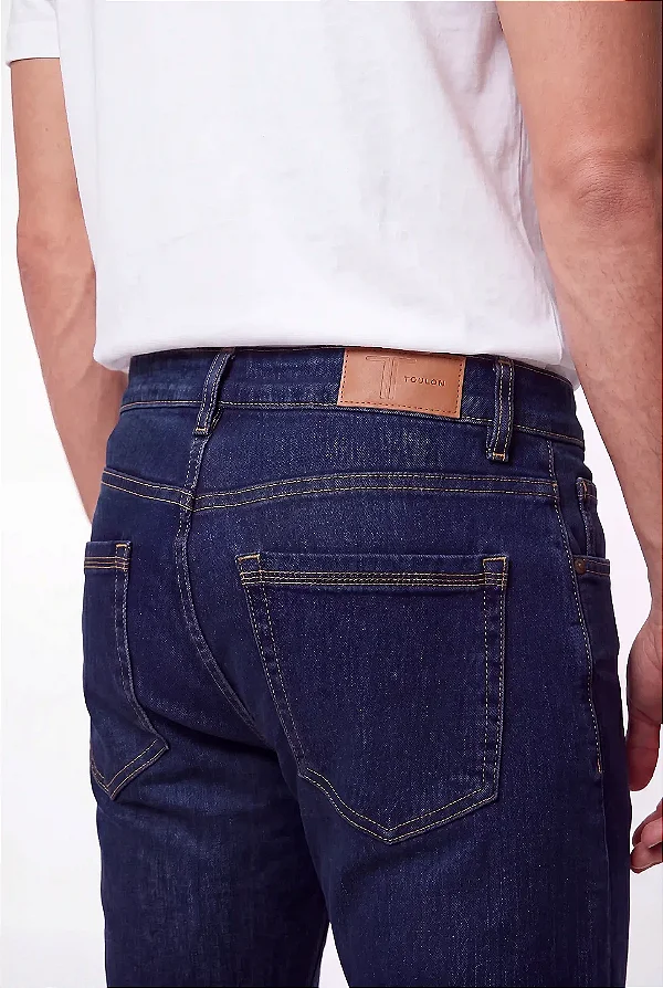 Calça Jeans Slim Destroyer Navy