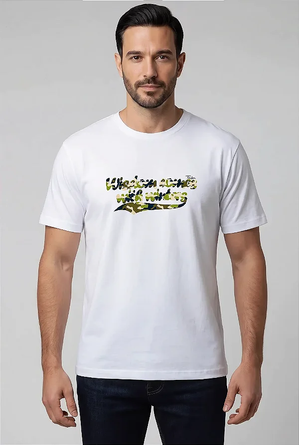Camiseta Estampa Wisdow Comes