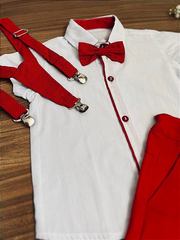 CONJUNTO ESPORTE FINO CURTO VERMELHO