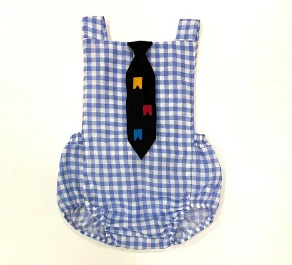 Tapa Fralda Menino Xadrez Azul