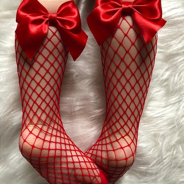 Meia Laço - Vermelho