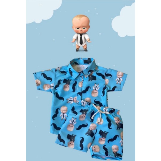 Conjunto Mauricinho Chefinho Azul