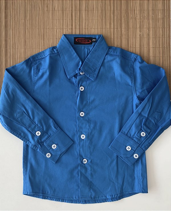 Camisa Infantil ML Azul Celeste