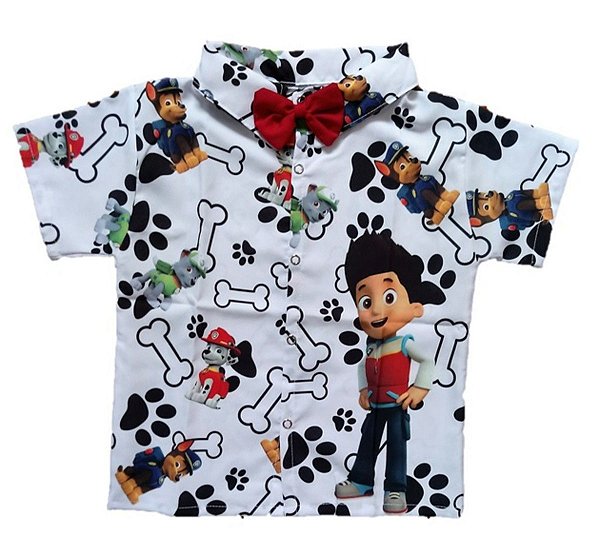 Camisa Temática Patrulha Canina Branca