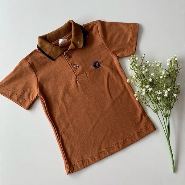 Gola Pólo Infantil masculina Mostarda