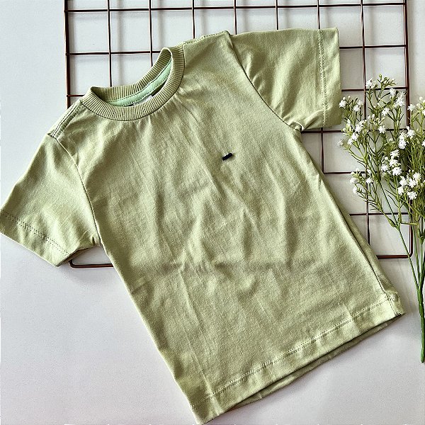 Camiseta Infantil Básica Verde Claro