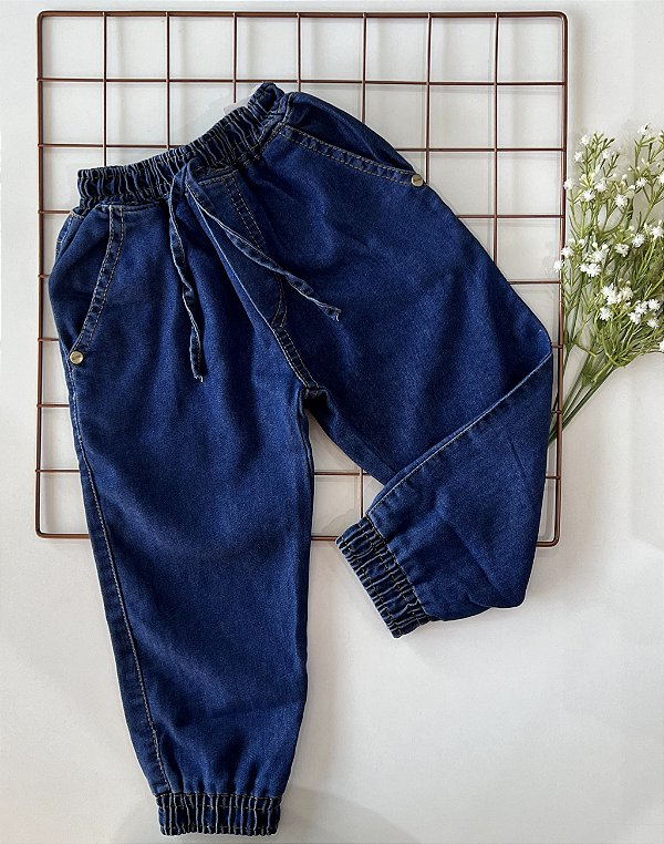 Calça Infantil Jogger Jeans Hard