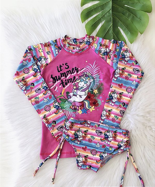 Roupa de Banho Infantil Unicórnio Summer