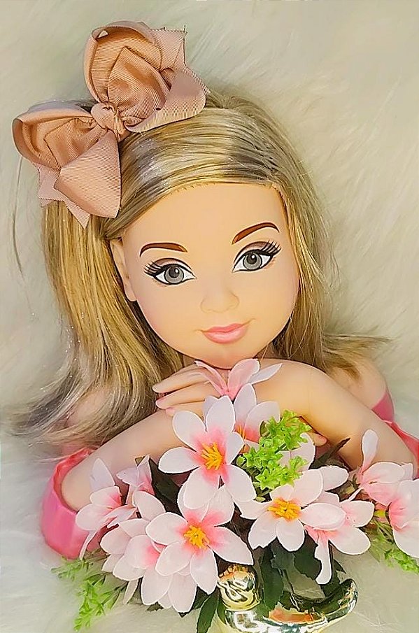 Laço Infantil Rosé Nó Max no Bico de Pato