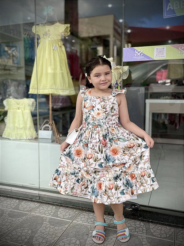 Vestido Duas Marias Floral Verde
