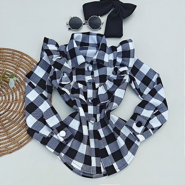 Camisa Xadrez Dunas Preta