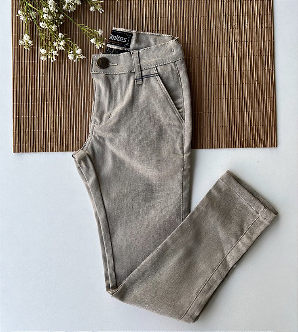Calça Esport Infantil Acetinado Areia