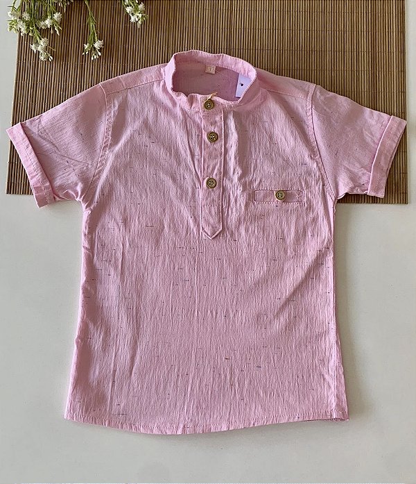 Bata gola padre rosa bebê Botone