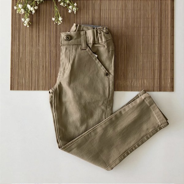 Calça Infantil Masculina Color Caqui