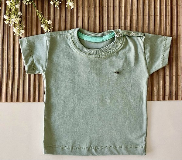 Camiseta Baby Masculina Verde Aspargo