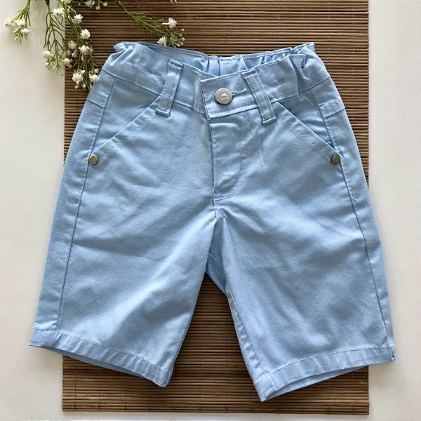 Bermuda Infantil Color Masculino Azul Bebê
