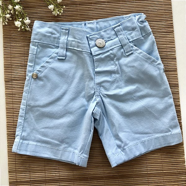 Bermuda Baby Masculino Color Azul Bebê