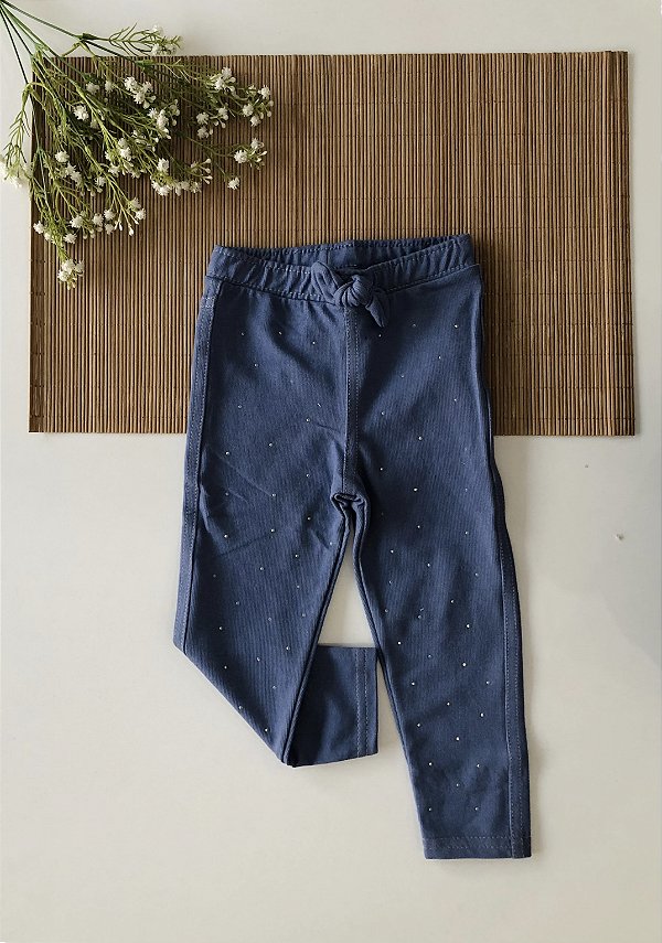 Leggiing Jeans médio com Aplicação CINTI