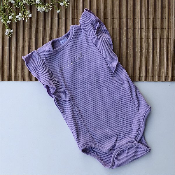 Body Lilás Bruma Com Aplique CINTI