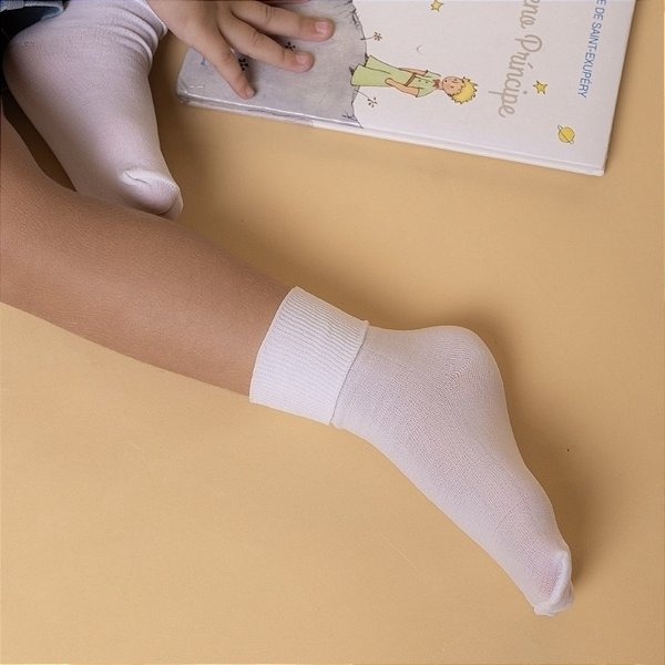 Meia Brando Branca Infantil