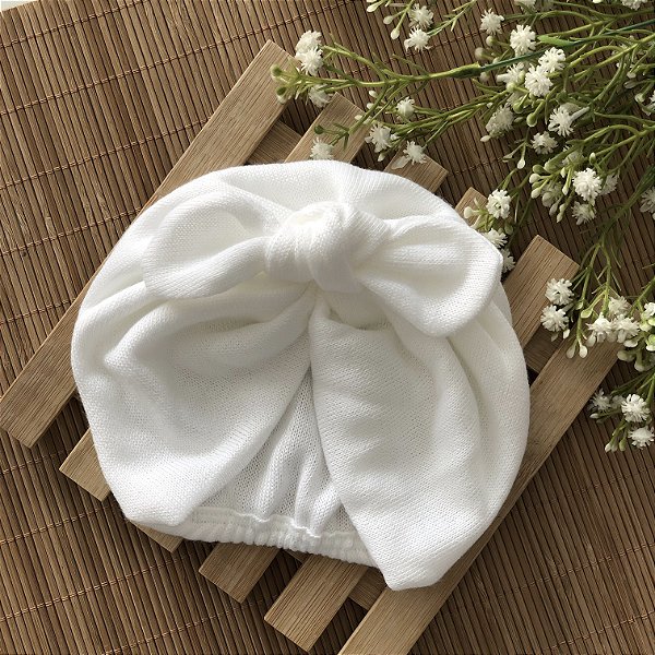 Turbante de Tricô Nozinho Branco