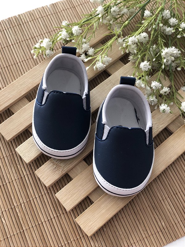 Sapatinho Mocassim Baby Marinho