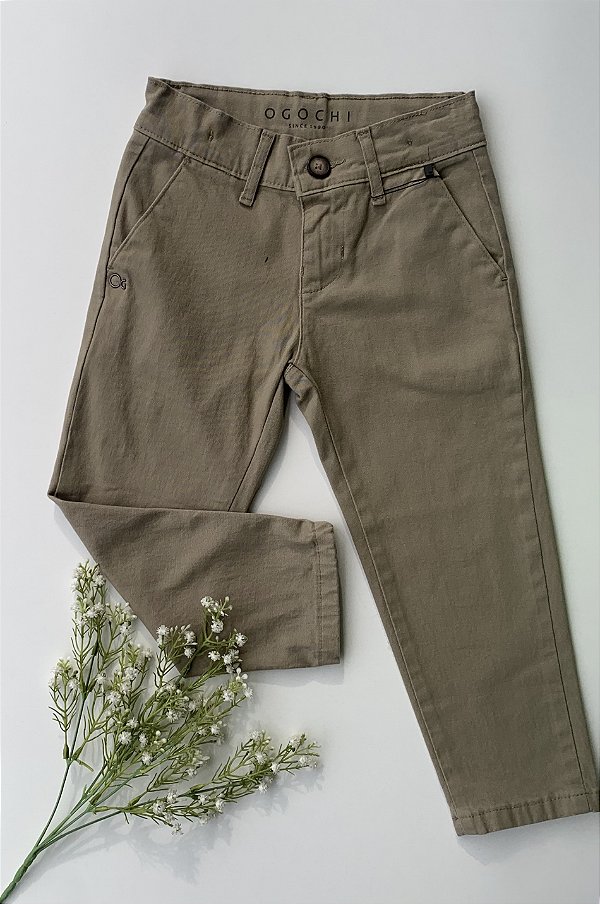 Calça Infantil Essencial Color Caqui Ogochi