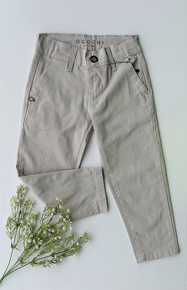 Calça Infantil Color Bols Bege Ogochi