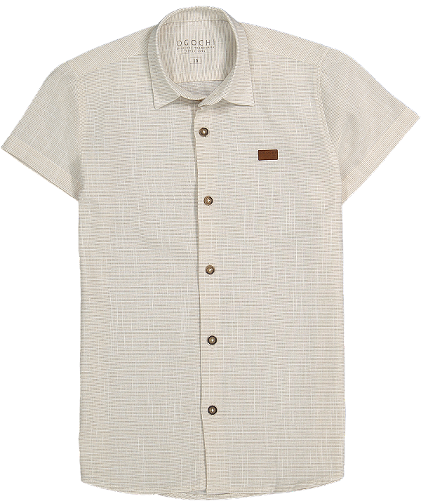 Camisa Infantil Casual Slin Bege Ogochi