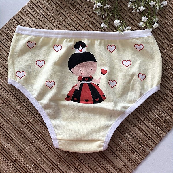 Calcinha Infantil Rainha de Copas Alice