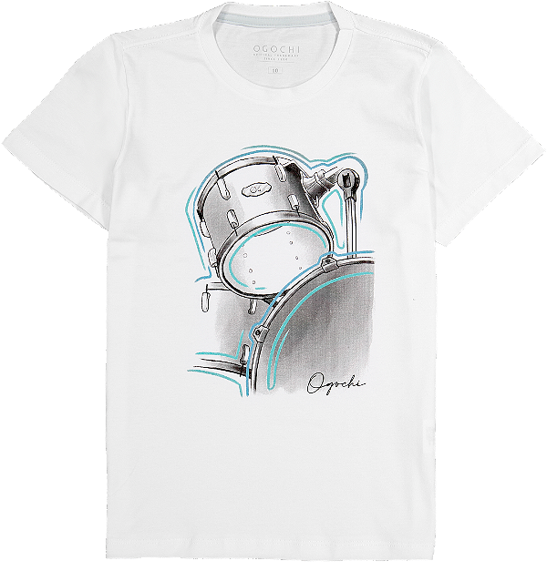 Camiseta Infantil Concept Slim estampa Bateria Ogochi