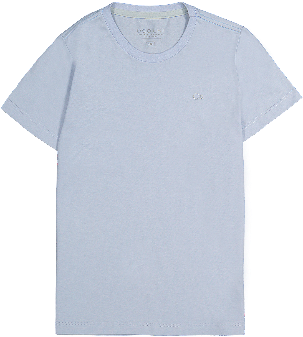 Camiseta Infantil Essencial Slim Básica Azul Ogochi