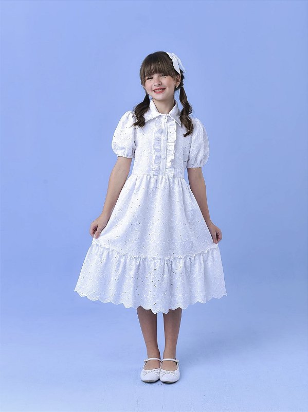 Vestido Infantil de Luxo Lasie Branco