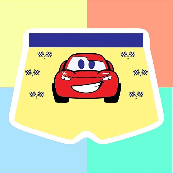 Cueca Box Infantil CARROS Relâmpago MAKEEN