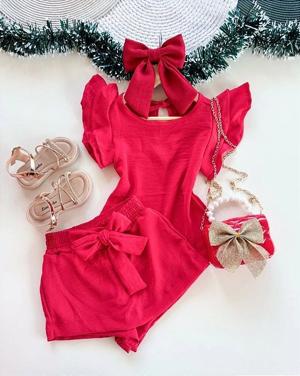 Conjunto Paty vermelho Dunas