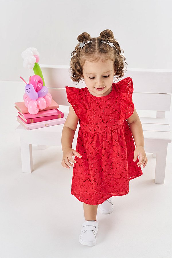 Vestido de Renda Vermelho Marte Cinti
